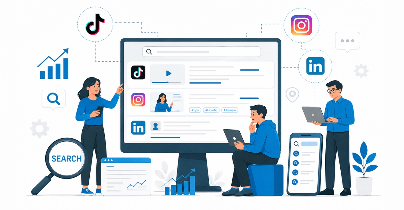 Social Search Is the New SEO: Optimising for TikTok, Instagram & LinkedIn Search